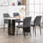 Modern Metal Frame Side Chair Upholstered Dining Chairs (Dark Gray)-1773549172