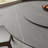 Farmhouse Glossy Sintered Stone Round Dining Table With Removable Lazy Susan Solid Wood Pedestal Base-1961249758-1961249762