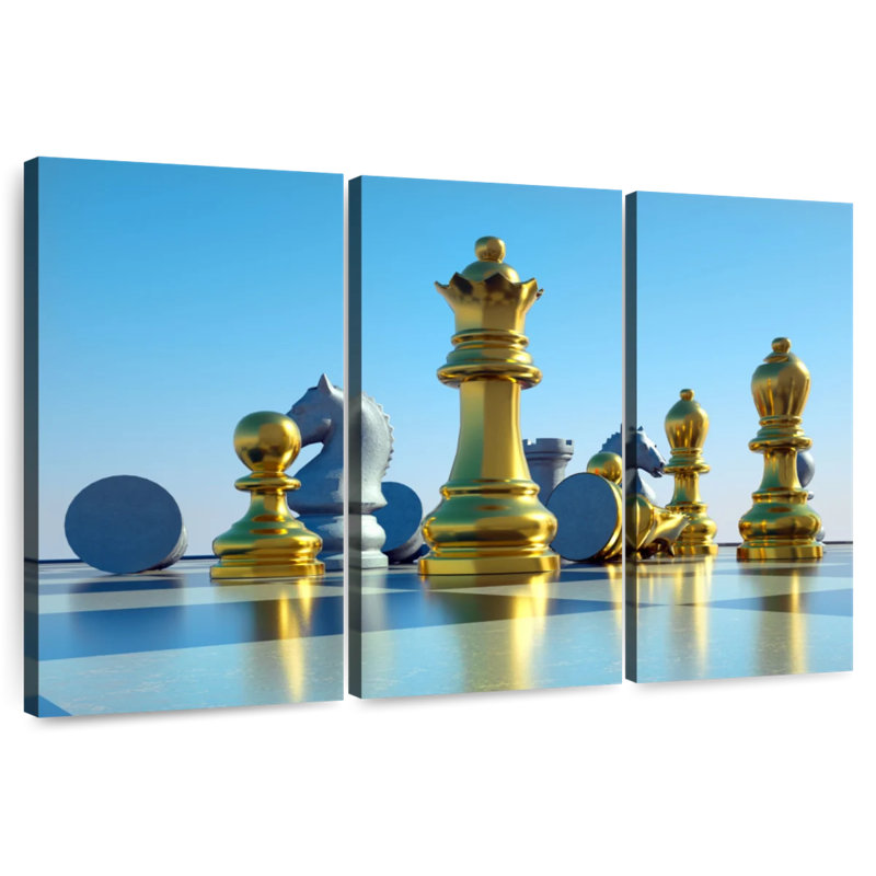 Senne Chess Board Reflection, 42" H x 65" W