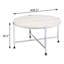 Table basse ronde en chêne blanc et chrome
