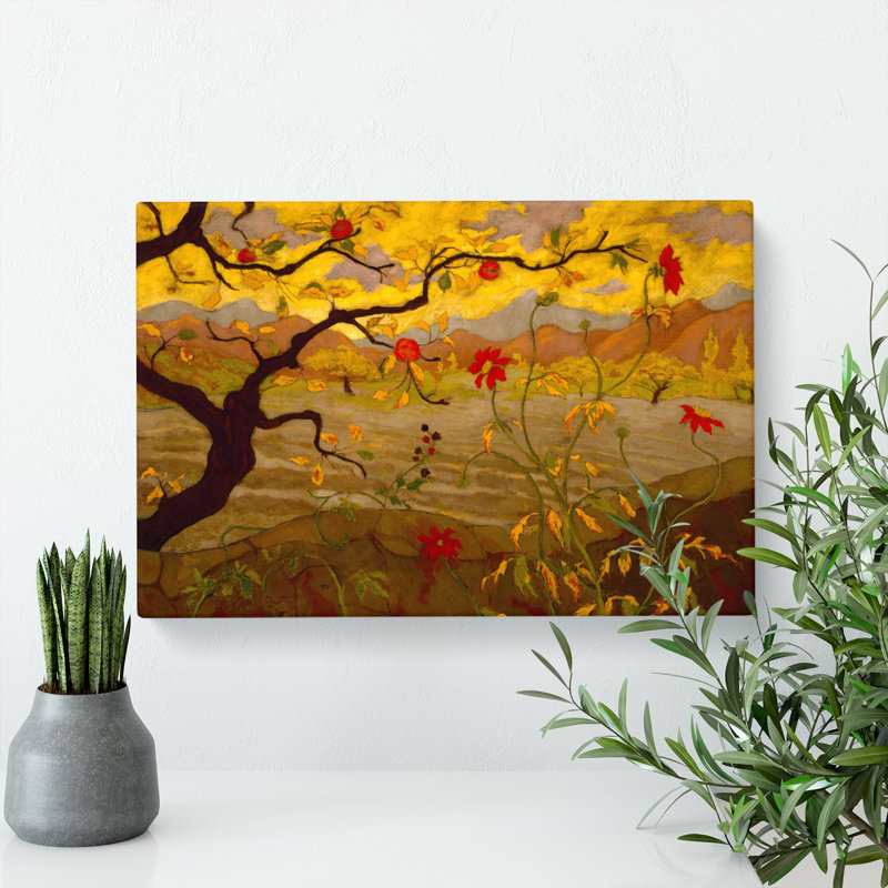 Apple Tree With Red Fruit by Paul Ranson - Wrapped Canvas Painting, 35cm H x 50cm W x 3cm D