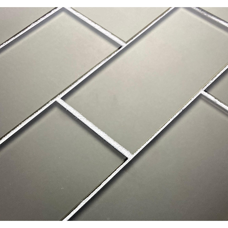Forever Matte 3 in. x 6 in. Diamond Grade Glass Straight Edge Subway Decorative Kitchen & Bathroom Wall Tile, Bronze