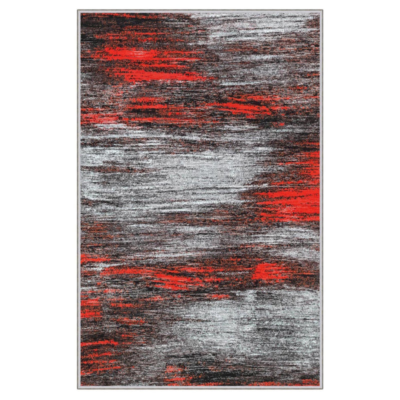 Stylish Hall Carpet, 100% Polyester, 0.3 in Pile Height | Antibacterial, Non-Slip PVC Dot Underside | Woven Design with 3D Digital Printing | Machine Washable, Perfect for Home Décor & Comfort