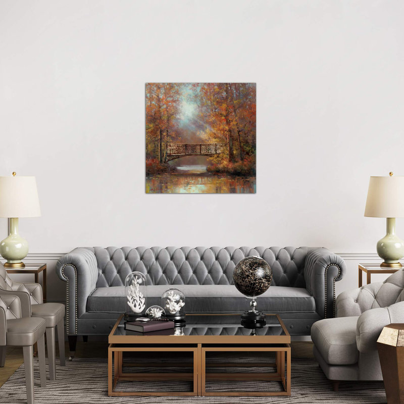 Bridge Of Peace - Wrapped Canvas Painting, 66.04 cm H x 66.04 cm W x 3.175 cm D