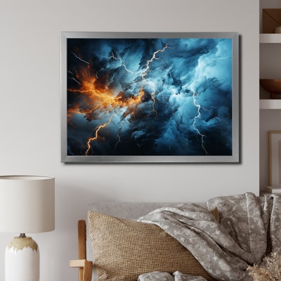 Lightning Electric Symphony I Framed On Canvas Print