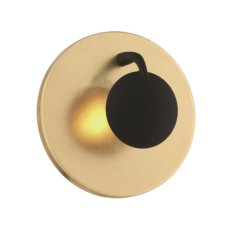 Mcandrews LED Armed Sconce, Gold, Black