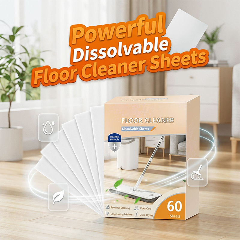 a Detergent Dissolvable Floor Cleaner Sheets