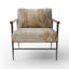 Fauteuil d'appoint rembourré beige et gris Meadows Breeze-804692124