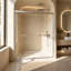 Porte de douche coulissante double à cadre en aluminium Darius-134832986