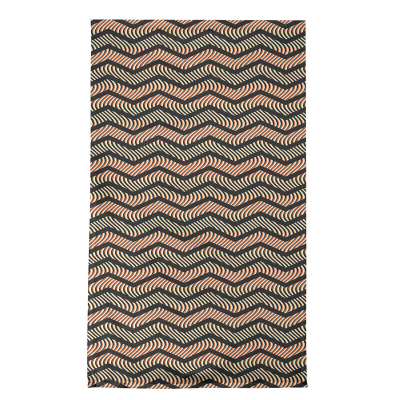 Stephenie Tea Towel Kitchen Towel, Pink/Black/Green, Cotton Twill