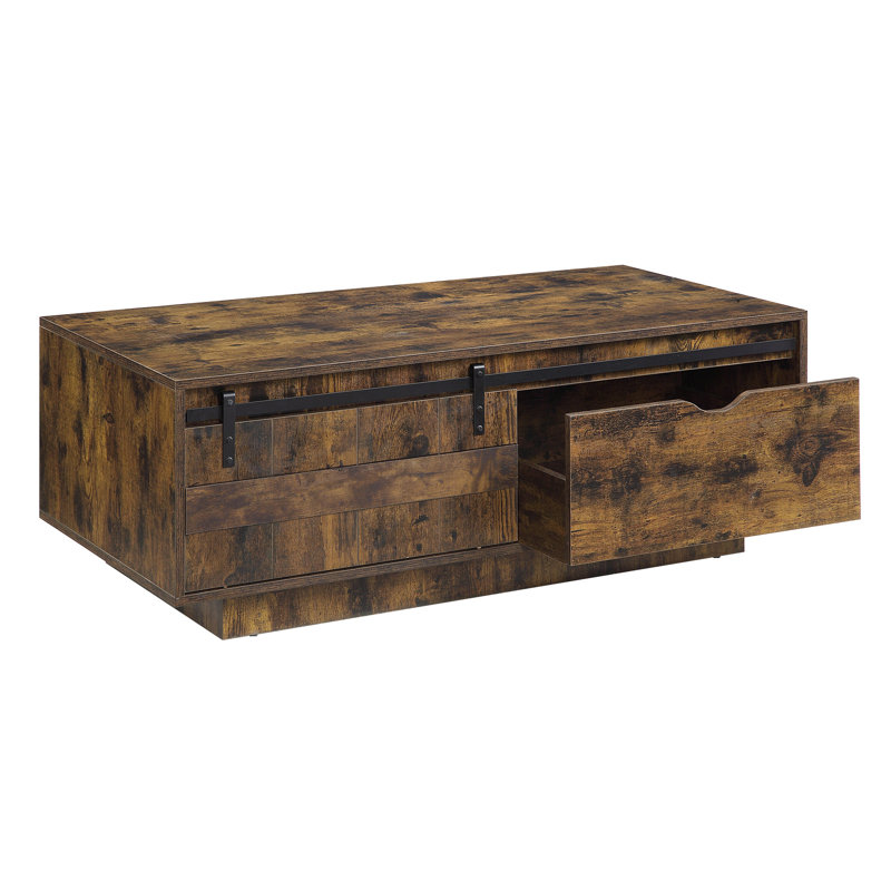 Bellarosa Rustic Oak Finish Coffee Table