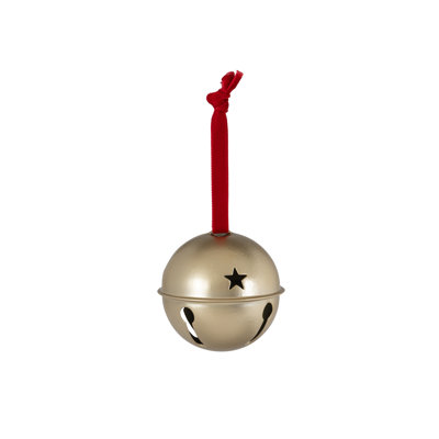 3.15" Gold Metal Bell Ornament