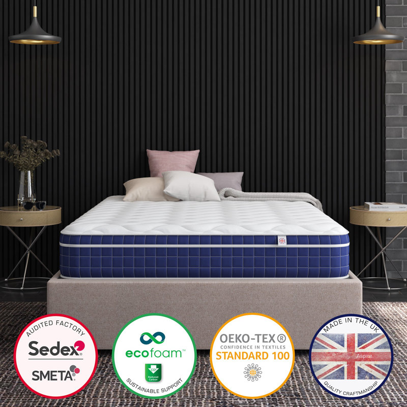 Aspire Invigorate Pocket Memory Foam Hybrid Mattress , 135 x 190 cm