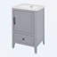 Meuble-lavabo de salle de bain avec lavabo et patins réglables-109266294
