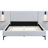 Grey Linen Upholstered Queen Bed With Integrated Lights, Shelving Unit, Wood Frame, Bedroom Comfort Frame For Queen, Two Lights And Shelving, Essential-312376731