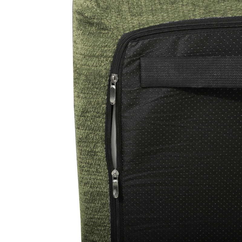 Spacieux canapé modulaire vert désossé de 140 po avec méridienne pour salon moderne
