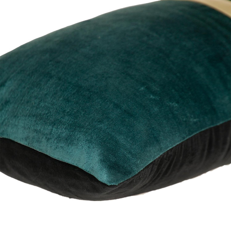 Myra Reversible Throw Pillow, Black/Green
