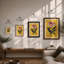 Single Bloom In Gold Botanical - Print-1111027159-1111027177