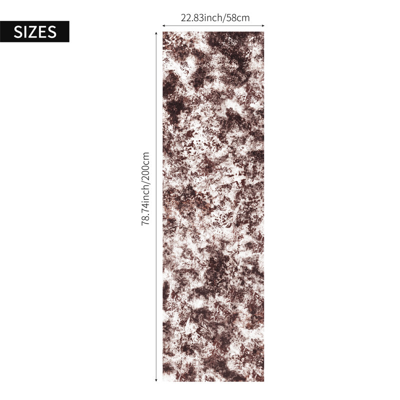 Autocollant mural rouille, H 22,83 po x l 78,74 po