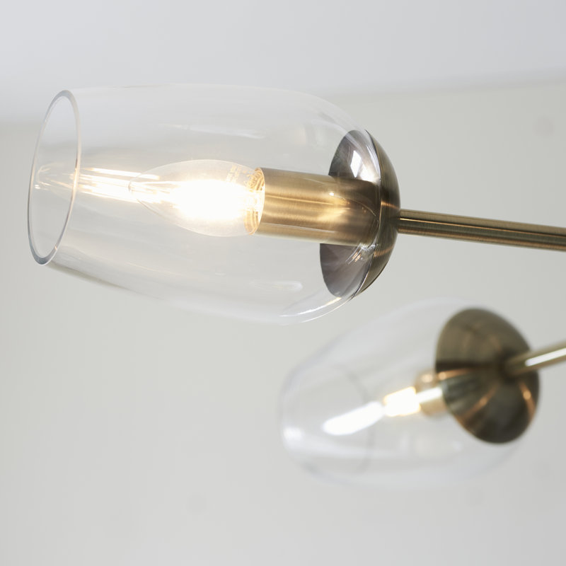 Krini 6 - Light Sputnik Chandelier, Antique Brass