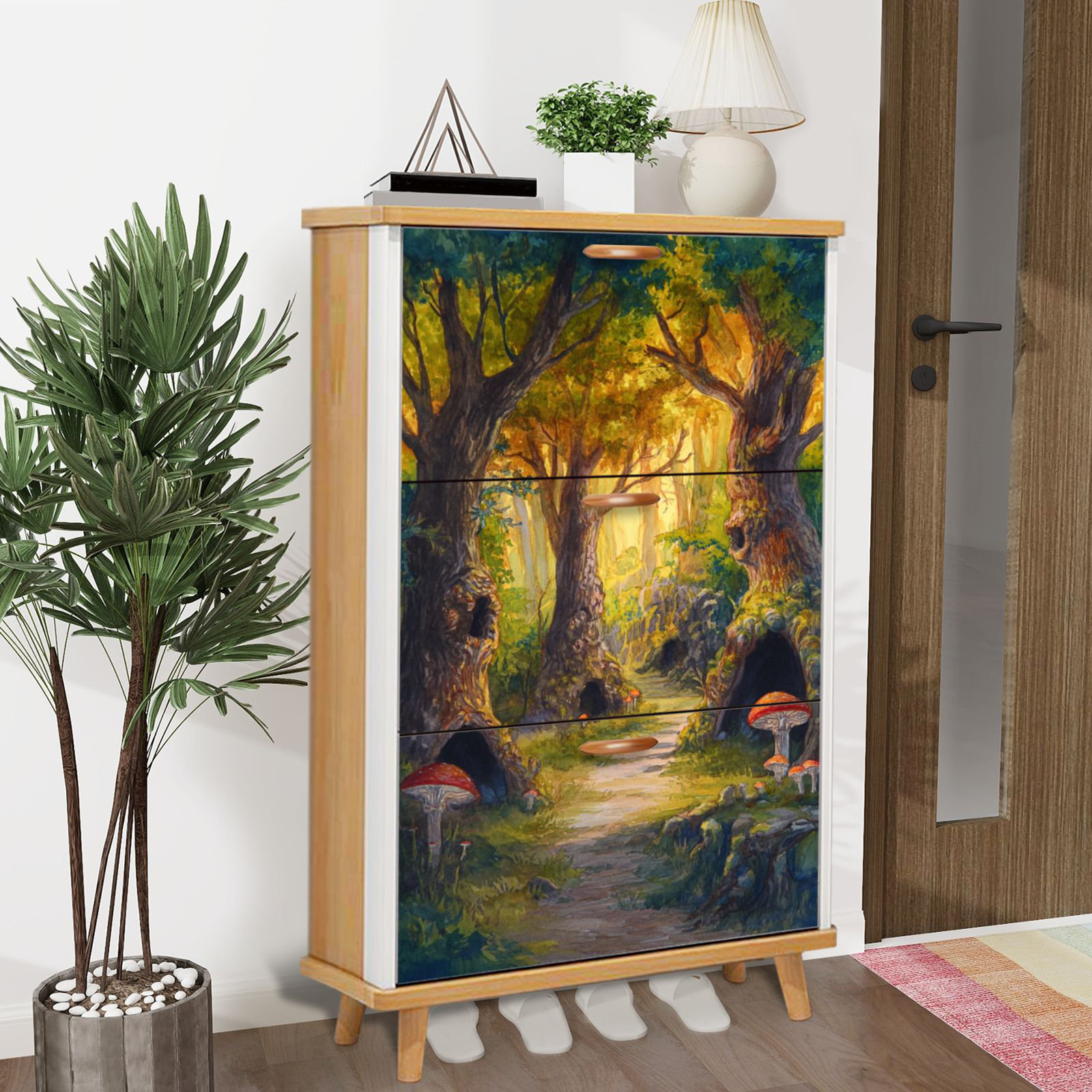 East Urban Home Shoe Storage Cabinet with 3 Flip Drawers for fairy tale ...