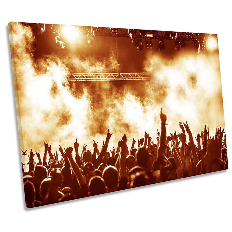Concert Stadium Crowd Gig - Wrapped Canvas Art Prints, 30.5cm H x 45.7cm W x 2cm D