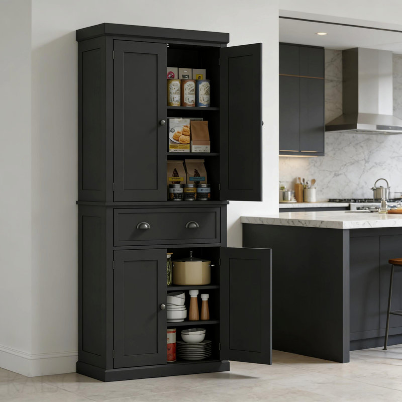 Armoire de rangement de couloir, Noir