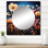 Croissy - fleurs sauvages fantaisistes, pointillisme I, miroir carré floral pour décoration murale