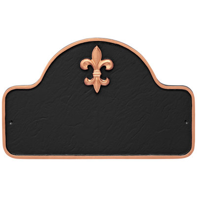 Fleur de Lis Arch One Line Address Plaque