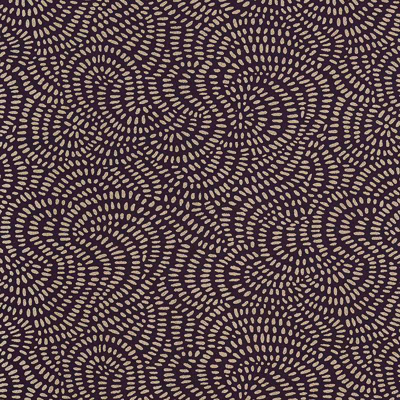 Whirlpool Wallpaper, Black Plum