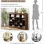 Armoire pour 24 chaussures avec base courbée, brun rustique, moderne pour le salon, la chambre à coucher, le couloir et la chambre à coucher brun-829748119