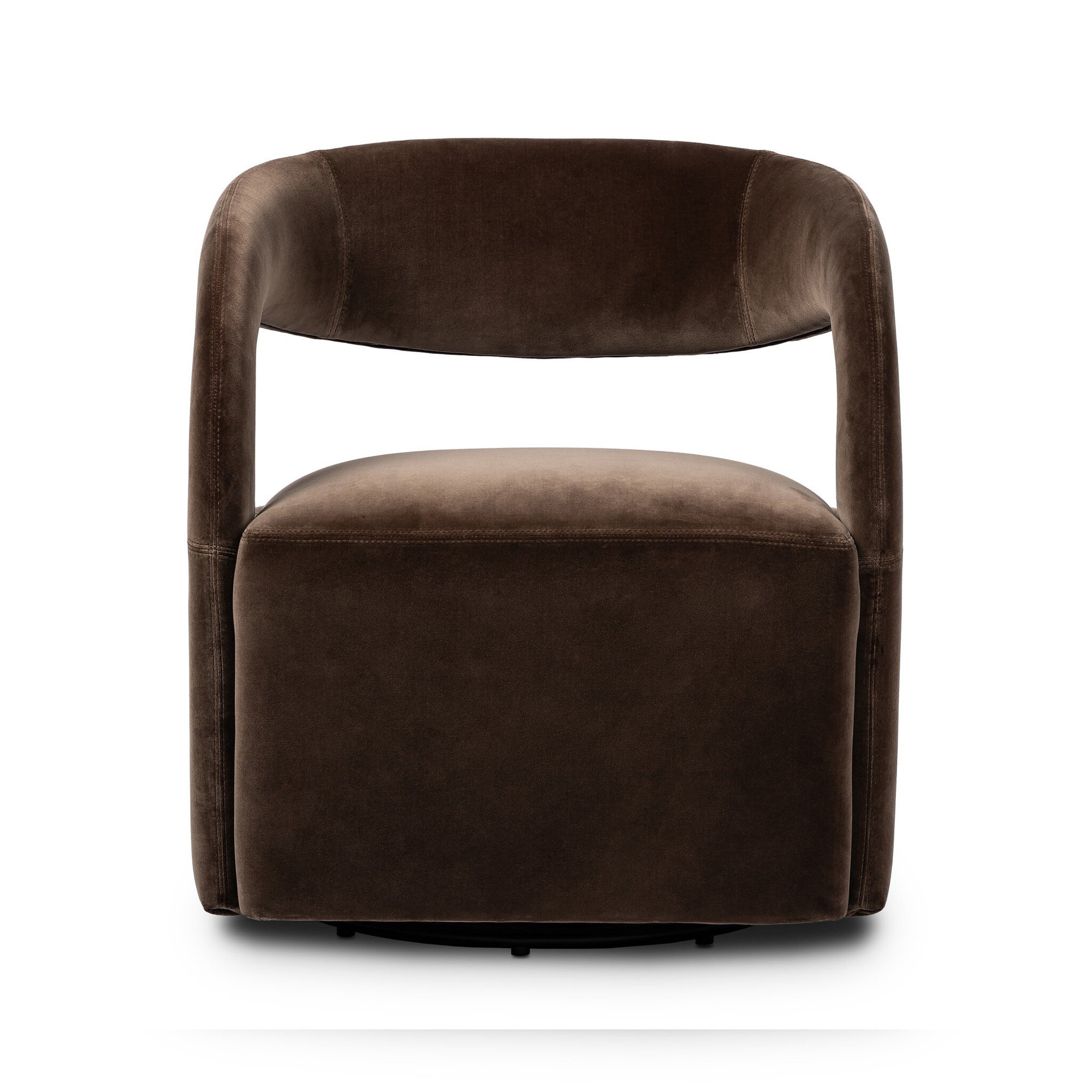 Finton Upholstered Swivel Armchair, Surrey Mink Cotton Blend