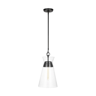 Luminaire suspendu noir à 1 lumière Bronsyn