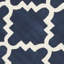 Tapis bleu foncé / ivoire en laine touffeté à la main Carolene-19276287