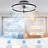19.7 inch Low Profile Ceiling Fans with Lights and Remote-1382234793