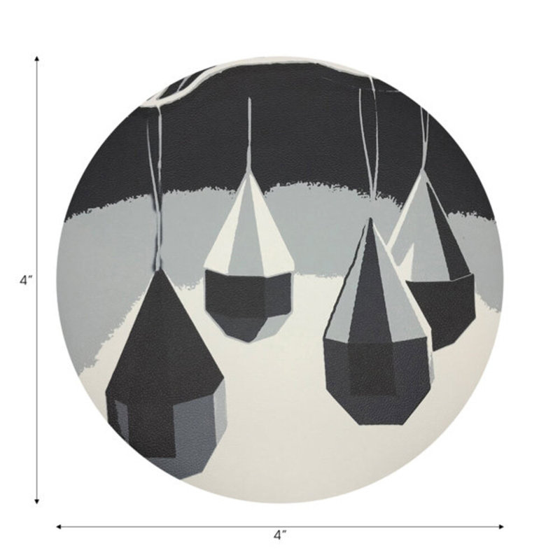 Ornements en cuir noir et blanc, Noir et blanc