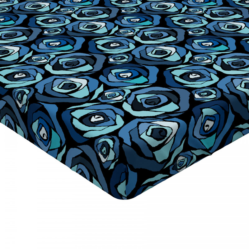 Microfiber Floral Fitted Sheet, Twin XL Fitted Sheet