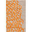 Tapis gris / orange en laine crocheté à la main Rigsby-81913421