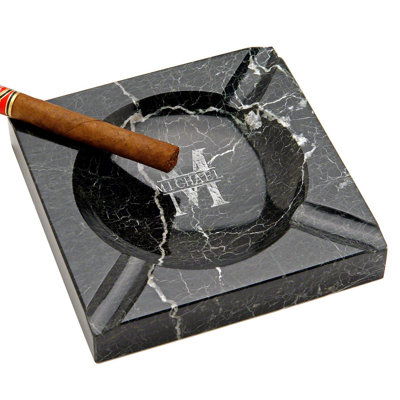 Cendrier cigare noir carré intérieur / extérieur