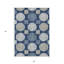 Tapis extérieur lavable géométrique bleu marine et ivoire 5 pi x 8 pi