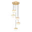 Lustre moderne 5 lumières en métal doré-123223189