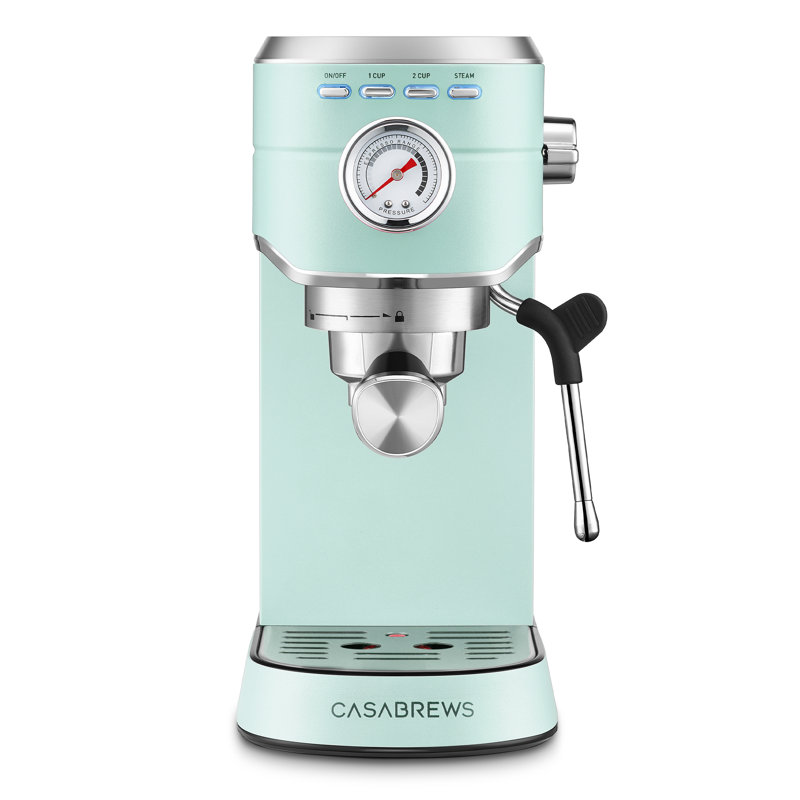 CASABREWS 20 Bar Espresso Machine Coffee Maker W/ Powerful Steam Wand Stainless Steel, Pastel Green
