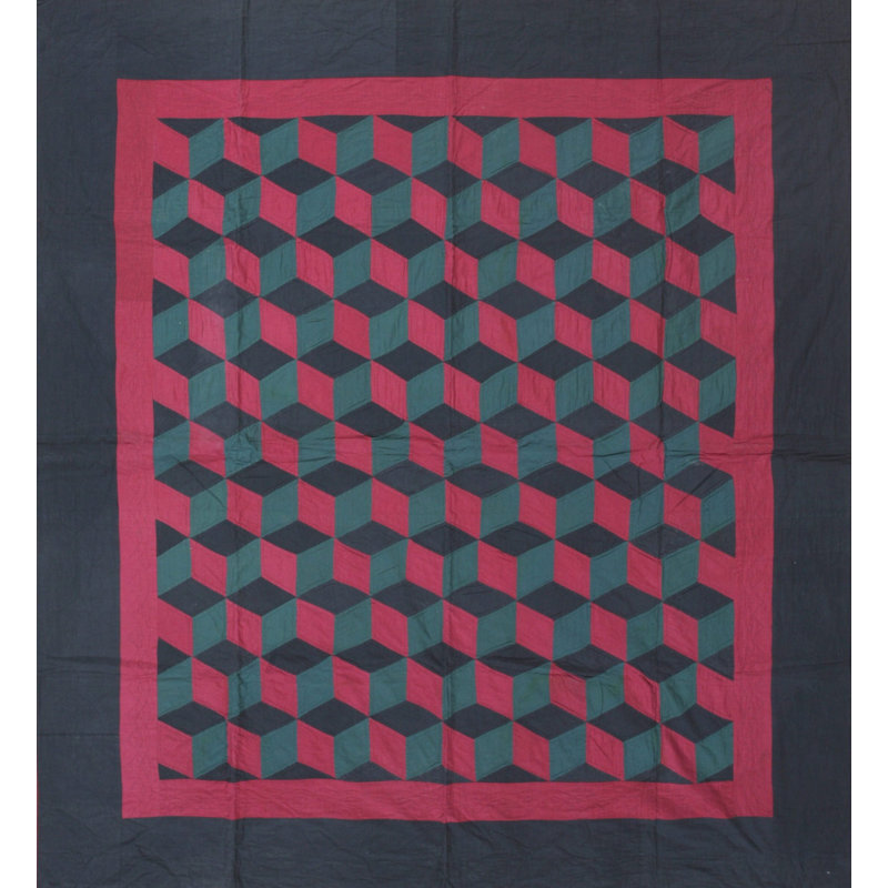 Antique Quilt Small Scatter Size Wool Coral Rug