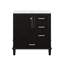 Ensemble d'armoire de salle de bain moderne avec lavabo 30 po, armoire de rangement avec porte à fermeture douce et 3 tiroirs