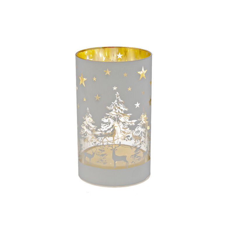 Support à DEL en verre cylindrique