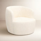 Maya Swivel Chair In Boucle