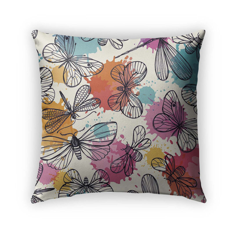  Housse et insert de coussin pour l'extérieur Dragonflies, 24" X 24"