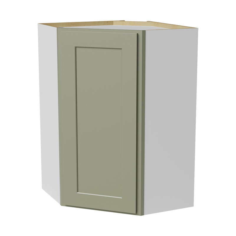 Armoire murale diagonale, 24" W x 36" H x 12" D, Vert sauge