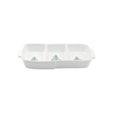 Lastra Holiday Handmade Stoneware Divided Serving Dish