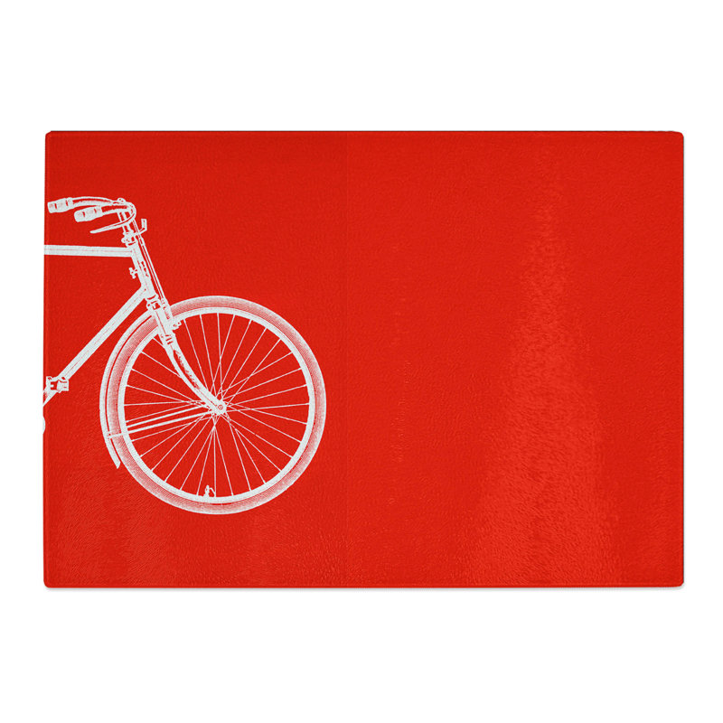 Bicycle Abstract No.2 Chopping Board, 0.4cm H x 20cm W x 28.5cm L